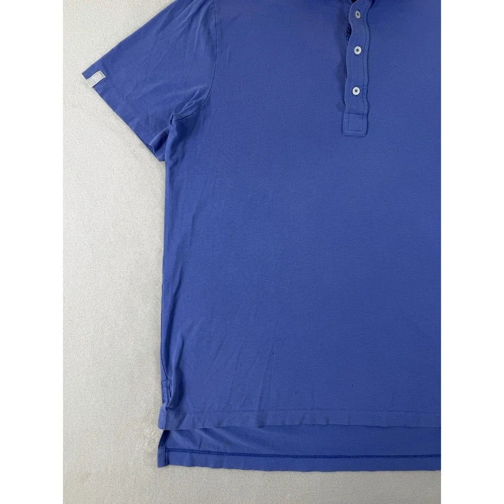 Polo Golf Ralph‎ Lauren Men's Medium Blue Stretch Lisle Performance Polo Shirt